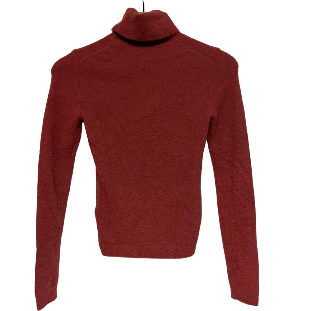 Aritzia Wilfred Free Womens Turtleneck Sweater Size XS Copper Orange Long Sleeve